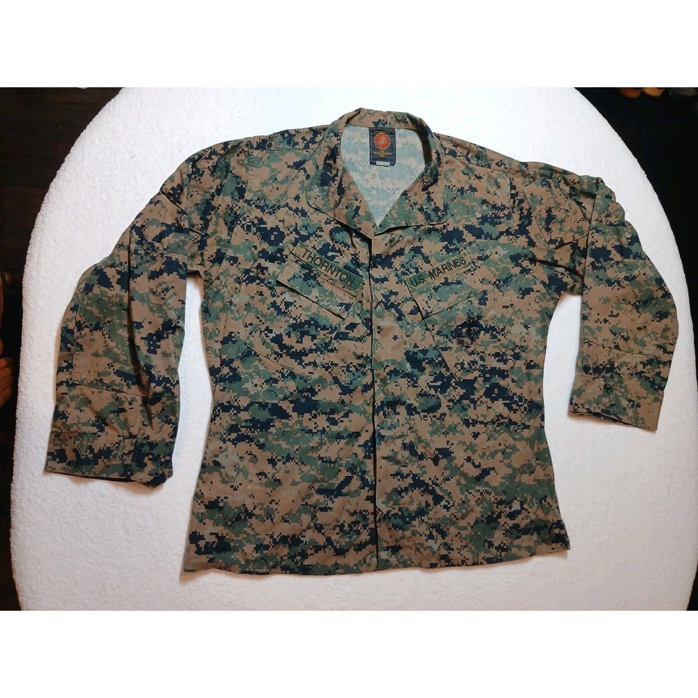 Marine Corps MCCUU Woodland Marpat Jacket Combat Frog Top USMC Military Size LR